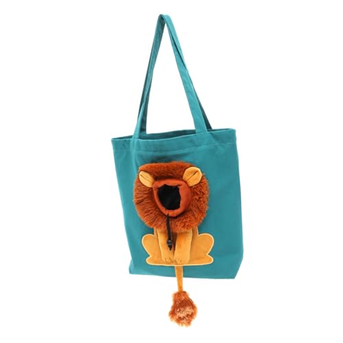 POPETPOP Umhängetasche Katzentragetasche Haustier Hundeschlinge Taschen Welpenträger Dog Carrier Bag Reisetasche Handtasche Transportbox für Katze Kätzchenträger Segeltuch Sky-Blue von POPETPOP