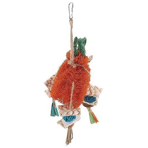 POPETPOP Kauspielzeug Für Vögel Haustier-Vogel-luffa-Schwamm-Spielzeug Vogelspielzeug Aus Luffaschwamm Spielzeug Trainieren Cob Vogelspielzeug Vogelschaukel Spielzeug Balance Vogelkäfig von POPETPOP