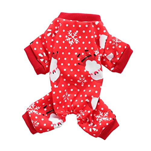 POPETPOP Weihnachtshunde-pyjama-Anzug Winter-welpen-hoodie Für Kleine Hunde Welpenmantel Winter Aquarium Weihnachtsbaum Santa-overall Partykleidung Für Haustiere Haustierzubehör Alternative von POPETPOP