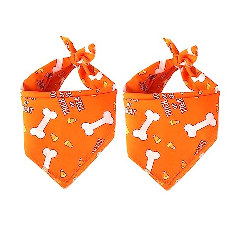 POPETPOP Welpen- Bandanas Für Kleine Hunde Kätzchen- Hunde-Halloween-Schal Halloween-Haustier-Kostüm-Zubehör Halloween-Haustier-Bandana Hundehalsband von POPETPOP