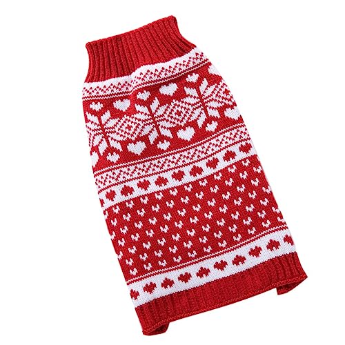 POPETPOP Winterkostüm für Haustiere Weihnachtskostüm für Haustiere Hund Wintertuch kleine Hunde-Outfits weihnachtstierbedarf Kleidung Weihnachtspullover Hundepullover Chef Wintermantel rot von POPETPOP