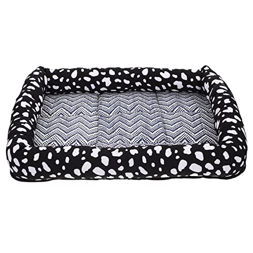 POPETPOP Zwinger Kühlende Haustiermatte Eismatte für Haustiere Kühlende Hundedecke Hundehütte haustierbett pet Bed hundesofa Sommer hundeschlafmatte Atmungsaktives Hundekühlbett Stoff Black von POPETPOP