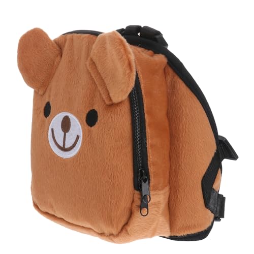 POPETPOP multifunktionales hundegeschirr Hundetragerucksack Transportbox für Haustiere tragen pet Backpack hundetüten kotbeutel Umhängetasche für Welpen Mehrzwecktasche für Hunde Brown von POPETPOP