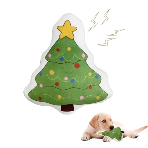 Christmas Squeaky Dog Toys Puppy Chew Toy Washable Plush Toys Christmas Dog Puzzle Toys Squeaky Dog Interactive Play Toy Puppies Soft Teething Toys Pet Xmas Gift for Small Medium Large Dogs (Grün) von PORUPAEL