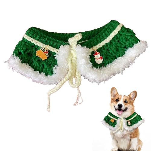 Hundehalsband Weihnachten Gestrickt Haustier Halsband Bandana Hundehalsband Hundehalstuch Katzenhalsband Katzen Hunde Weihnachtskostüm Weihnachten Dekoration von PORUPAEL