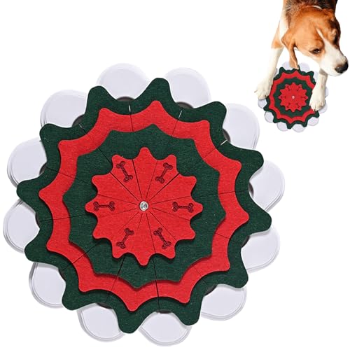 PORUPAEL Weihnachten Hundespielzeug, Verhindert das Erbrechen von Hunden, Spielzeug Hund für Hunde IQ Training,Intelligenzspielzeug für Hunde,Hundespielzeug für kleine und mittelgroße Welpen von PORUPAEL