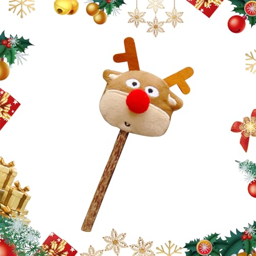 Weihnachts Katzenminze Sticks, Weihnachts Matatabi-Kausticks, Katzenminze Spielzeug Katzen Kauhölzer Sticks für Katzen Zahnpflege & Gegen Mundgeruch Natürlich Sicher Katzensticks Kausticks Set von PORUPAEL