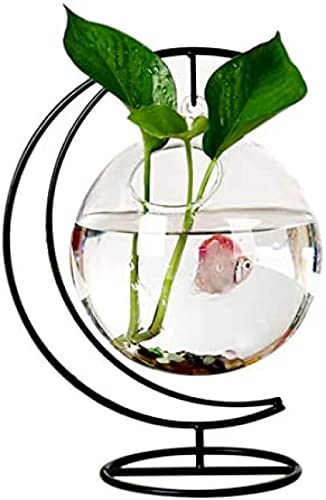 Schreibtisch Zum Aufhängen, Aquariumschale Mit Ständer, Kreativ, Kleine Tischglas-Fischvase, Aquarium Für Heimdekoration,Friendly321 von POUR