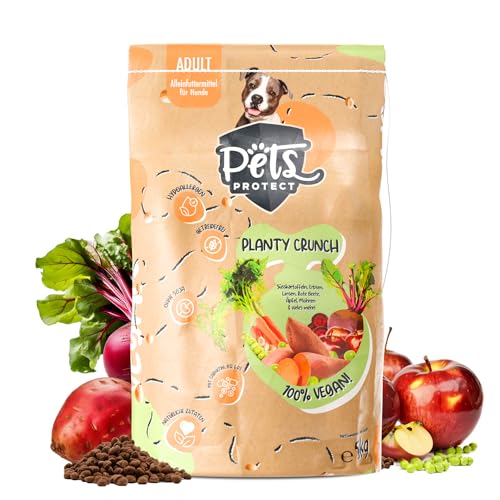 Planty Crunch – 100% Veganes Hundefutter trocken (5000 g) | Hundefutter vegan, Allergikerfreundlich, Getreide- & Sojafrei, mit Carnitin, Vitamin B12 & D3 von POWERSTAR FOOD