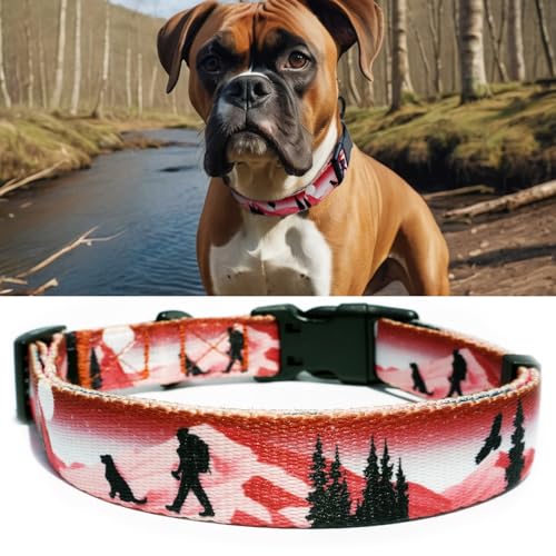 PP COLOR Hundehalsband für mittelgroße Hunde, hochwertig verarbeitet und hochwertig, für den täglichen Gebrauch, verstellbare Länge und Schnellverschluss-Schnalle, einzigartiges Design, 45,7–66 cm von PP COLOR