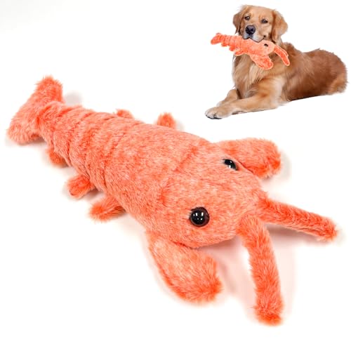 PQKL-party Lobster Interaktives Hundespielzeug, Waschbar Katzenspielzeug, Lobster Kuscheltier, Hundespielzeug Unzerstörbar, Wiggly Hundespielzeug für Kleine Hunde und Katzen von PQKL-party