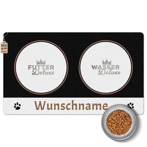 PR Print Royal Napfunterlage mit Name selbst gestalten - Deluxe - Futtermatte für Hunde & Katzen - Personalisierte Geschenkidee, Waschbar | 60 x 35 cm, rutschfest von PR Print Royal