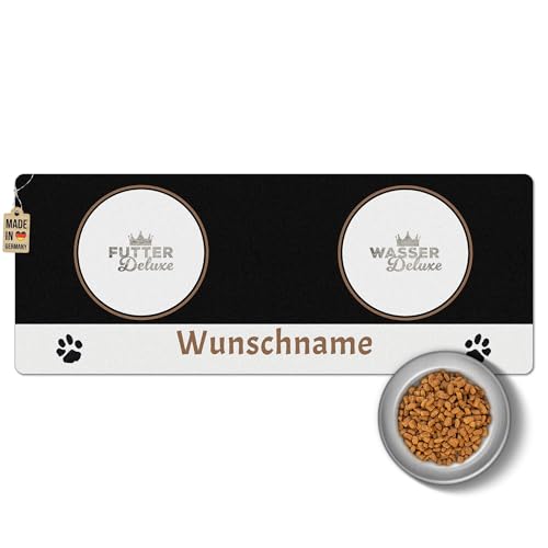 PR Print Royal Napfunterlage mit Name selbst gestalten - Deluxe - Futtermatte für Hunde & Katzen - Personalisierte Geschenkidee, Waschbar | 80 x 30 cm, rutschfest von PR Print Royal