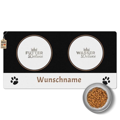 PR Print Royal Napfunterlage mit Name selbst gestalten - Deluxe - Futtermatte für Hunde & Katzen - Personalisierte Geschenkidee, Waschbar | 80 x 40 cm, rutschfest von PR Print Royal