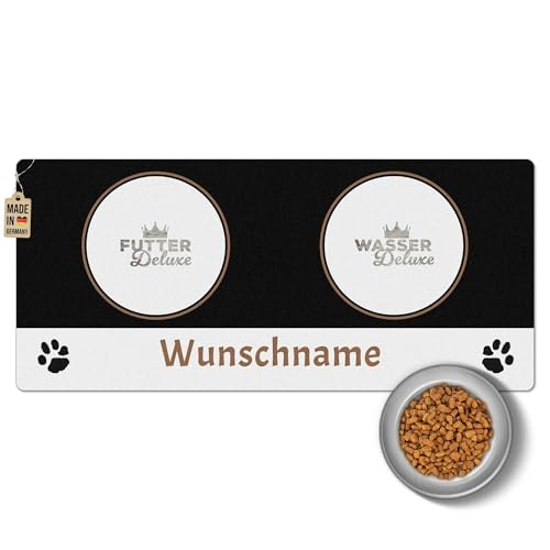 PR Print Royal Napfunterlage mit Name selbst gestalten - Deluxe - Futtermatte für Hunde & Katzen - Personalisierte Geschenkidee, Waschbar | 90 x 40 cm, rutschfest von PR Print Royal