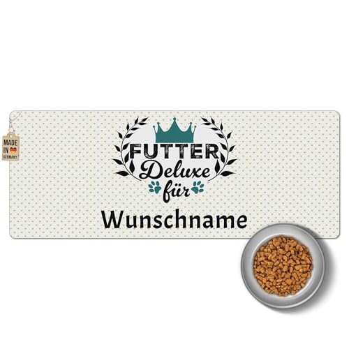 PR Print Royal Napfunterlage mit Name selbst gestalten - Futter-Deluxe - Futtermatte für Hunde & Katzen - Personalisierte Geschenkidee, Waschbar | 80 x 30 cm, rutschfest von PR Print Royal