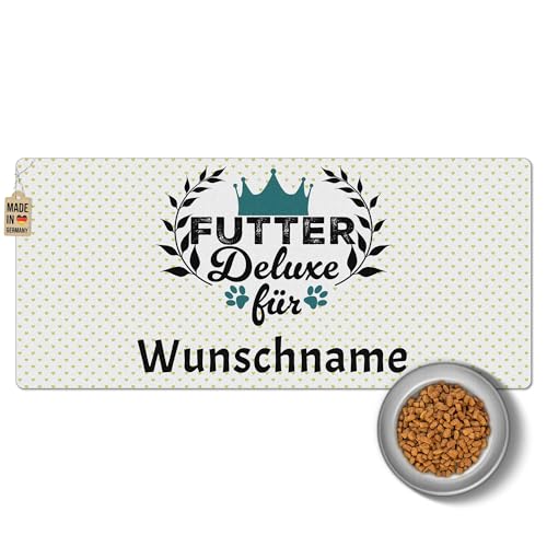 PR Print Royal Napfunterlage mit Name selbst gestalten - Futter-Deluxe - Futtermatte für Hunde & Katzen - Personalisierte Geschenkidee, Waschbar | 90 x 40 cm, rutschfest von PR Print Royal