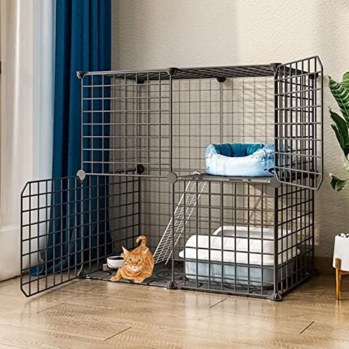 Katzenkäfig, Katzenkisten für Hauskatzen, Katzenzwinger, Laufstall für Katzen im Freien, DIY-Laufställe für Frettchen für den Innenbereich, Katzenhaus aus Metalldraht, langlebiges Haustierge von PRESSLAY