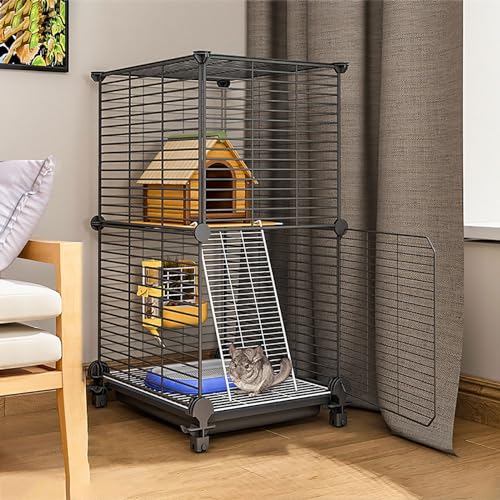 Katzenkäfig für den Innenbereich, Frettchenkäfig, Chinchillakäfig, Kleintierkäfige, Katzenhaus, DIY-Laufstall für Haustiere, Haustierkäfige für den Innenbereich für Katzen, Hasen, Chinchilla von PRESSLAY