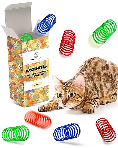 PRETTYPAW Pretty Paw® Katzenspaß 2.0 [NEUEINFÜHRUNG] BPA - freies Katzenspielzeug-Set mit 30 Teilen - bekannt aus TikTok und perfektes interaktives Katzenspielzeug für Katzen zur Selbstbeschäftigung von PRETTYPAW