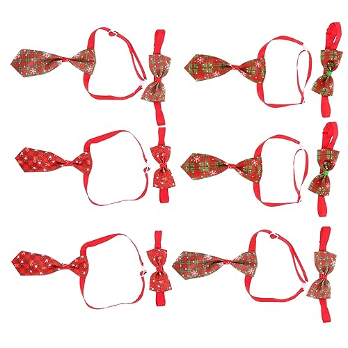 PRETYZOOM 2sets Weihnachten Haustier Fliege Hundehalsband Für Hundezubehör Haustierzubehör Verstellbare Krawatten 6pcs * 2 von PRETYZOOM