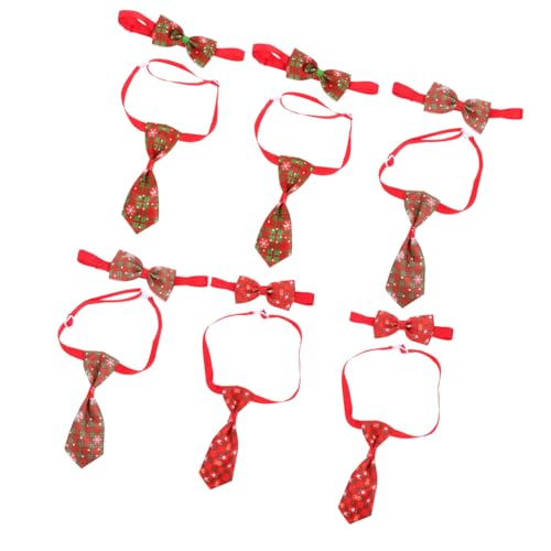 PRETYZOOM 18 STK Haustierhalsband Hundefliege Weihnachtshaustierfliege Hund Tier Cosplay Weihnachtskrawatte weihnachtshaustierschleifenhalsband Hund Fliegen Plaid binden Zubehör Polyester von PRETYZOOM