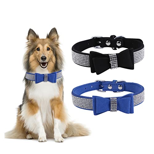 PRETYZOOM 1stk Hot Hundehalsband Haustiere Fliegen Glitzerndes Katzenhalsband Verstellbares Hundehalsband Hundebandana Kleines Welpenhalsband Kragenschleifen Halskette Heißer von PRETYZOOM