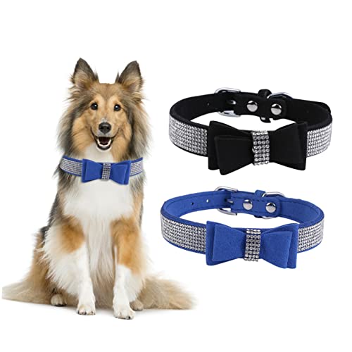 PRETYZOOM 1stk Hot Diamond Hundehalsband Katzenhalsband Mit Schleife Glockenhalsband Für Haustiere Bling Hundehalsband Katzenhalsband Abbrechen Halsband Für Hunde Kragenschleifen Blitz Schal von PRETYZOOM