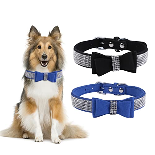 PRETYZOOM 1stk Hot Diamond Hundehalsband Strass Halsband Kragenschleifen Glitzerndes Katzenhalsband Welpe Filzverzierung Haustierhalsband Mit Strass Bling Hundehalsband Krawatte Schal von PRETYZOOM