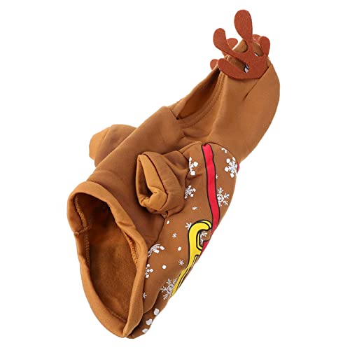 PRETYZOOM 1stk Hundeweihnachtskleidung Weihnachtskatzenkostüm Haustier Weihnachten Winter Bekleidung Partykostüm Für Hunde Hundemantel Hunde Hündchen Haustier Katze Stoff von PRETYZOOM