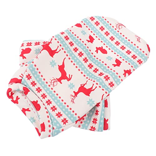 PRETYZOOM 1stk Weihnachtskleidung Für Hunde Plüsch Kapuzenmantel Hundebekleidung Für Große Hunde Junge Weicher Katzenumhang Haustierkleidung Hunde-Outfit Geschenk Winter Weiß Polyester-vlies von PRETYZOOM