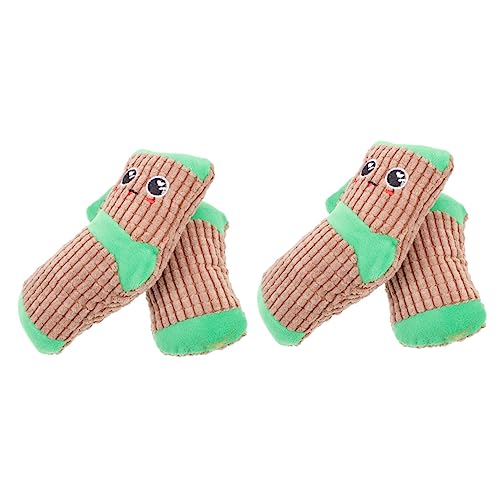 PRETYZOOM 2 Paar Spielzeug Cartoon-Plüschtier gefülltes Faultier Plüschtier Themberchaud-Plüsch Hunde quietschende Socke Socken vokalisierende Hundesocke Hund quietscht Bissfest Indoor-Hund von PRETYZOOM