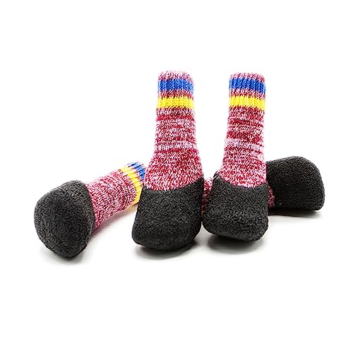 PRETYZOOM rutschfeste Socken Schuhe Paar Hunde Für Kleine Mittelgroße Und Große Hunde Outdoor- Graue rutschfeste Welpen Hundegriff Haustier-Hunde Hunde wasserdichte Socken von PRETYZOOM