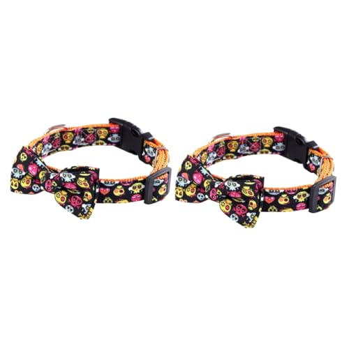 PRETYZOOM 2 STK Haustierhalsband Halloweenkostü Bowknot- für Welpen Haustierkostü Halloween Kostü für Haustiere Halloween-Hundehalsband Halloween-Katzenhalsband von PRETYZOOM