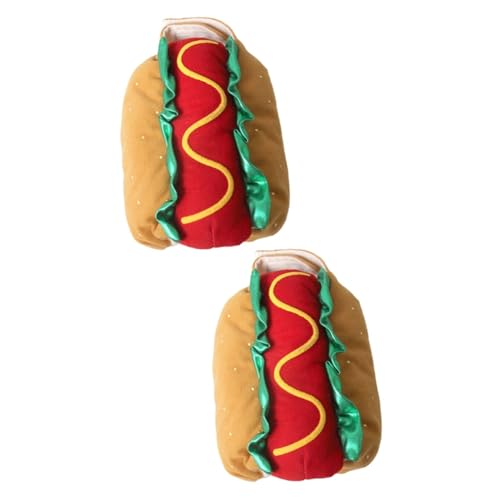 PRETYZOOM 2 STK Verwandlungskostüm Für Haustiere Hunde-Cosplay-kostüme Hot-Dog-kostüm Junge Geschenk Katzen-Halloween-kostüm Halloween-hundebekleidung Klein Außerirdischer Polyester Kätzchen von PRETYZOOM