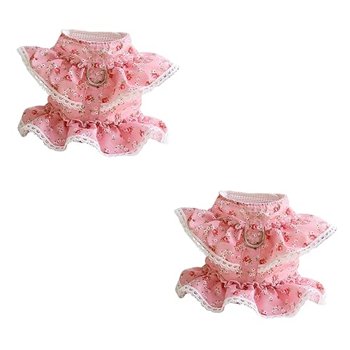 PRETYZOOM 2 Stück Geschirr Traktion Katze Sommerhemden ädchenkleider Kurzes Sommerkleid Haustier Hundehalsband Hunde Tutu Kleid Welpenweste Geschirr ädchenhemden Haustier Outfit Frühling von PRETYZOOM