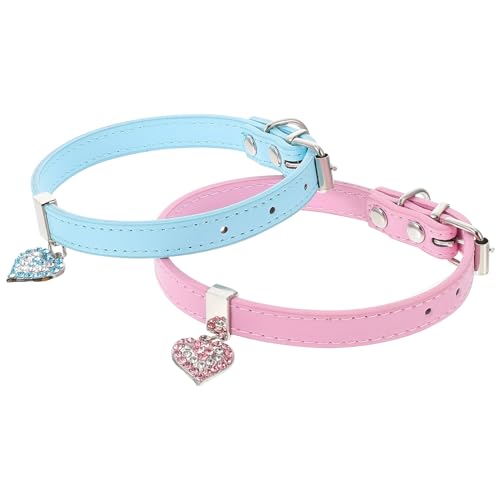 PRETYZOOM Stilvolles 2-teiliges Haustierhalsband Für Hunde Verstellbares Outdoor-Halsband Dekoratives Muster von PRETYZOOM