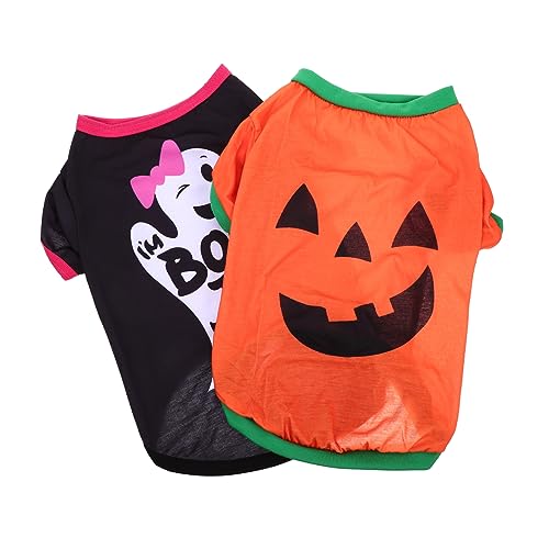 PRETYZOOM 2St Halloween-Kleidung Halloween-Hundepullover Haustier-Halloween- Halloweenkostüm Halloween kostüm Trendige Hemden Geisterdekor Outdoor-Hundekleidung Halloween- von PRETYZOOM