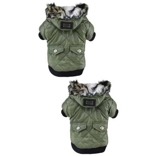 PRETYZOOM 2 Stücke Komfortable Hund Kleidung Haustier Mantel Zipper Kalten Mode Design Für Welpen von PRETYZOOM