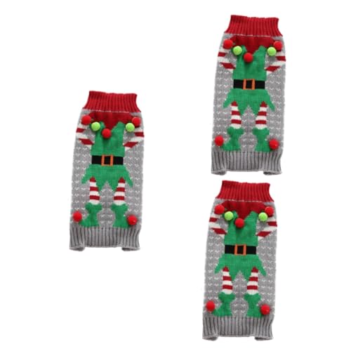 PRETYZOOM 3St Hundepullover Winterkleidung für Katzen Cosplay-Kleid Clown Kleider Weihnachtspullover Weihnachtskleidung für Haustiere Weihnachten Hundekleidung Mantel Weihnachtstuch Urlaub von PRETYZOOM