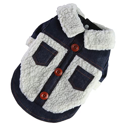 PRETYZOOM 3st Kleidung Für Haustiere Kleine Hundejacke Denim-Hunde-Hoodie Winterjacke Atmungsaktive Hundekleidung Entzückendes Hundekleid Hundemäntel Haustier Hund Haustierzubehör Polyester von PRETYZOOM