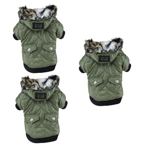 PRETYZOOM 3 Stücke Mantel Hund Kalten Wetter Kleidung Zipper Warme Hund Jacke Party Outfit Für Welpen von PRETYZOOM