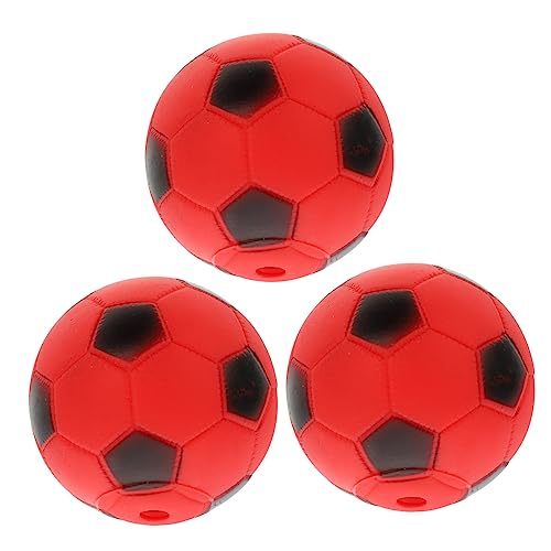 PRETYZOOM 3st Fußballspielzeug Für Haustiere Interaktive Hundetrainingsbälle Tragbares Kauspielzeug Für Hunde Fußball Hundespielzeug Lustige Quietschende Bälle Vinyl Sanft von PRETYZOOM