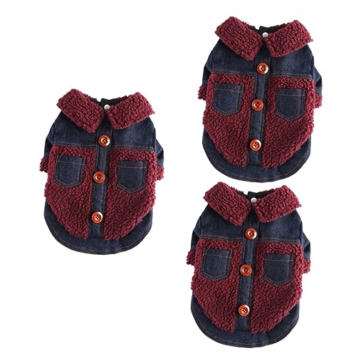 PRETYZOOM 3st Kleidung Für Haustiere Entzückendes Hundekleid Winddichte Hundekleidung Warmes Haustierkostüm Warmer Mantelanzug Für Haustiere Haustier-Outfit Cosplay Schmücken Polyester von PRETYZOOM