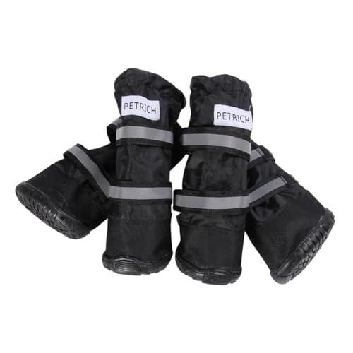 PRETYZOOM Hundeschuhe 4 Stück Haustier-Hundeschuhe Stiefel für Hunde Hundestiefel Schuhe für Hunde warm halten Haustierschuhe Regenstiefel von PRETYZOOM