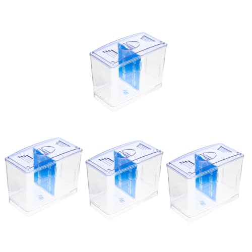 PRETYZOOM 4Er-Box Betta Tank Isolationsbox Geistergarnelen Leben Aquarientrennbecken Betta-Aquarium Aquarium Fischbecken Fischzuchtbecken für den Haushalt Betta-Panzer Inkubator Zuchtbox von PRETYZOOM