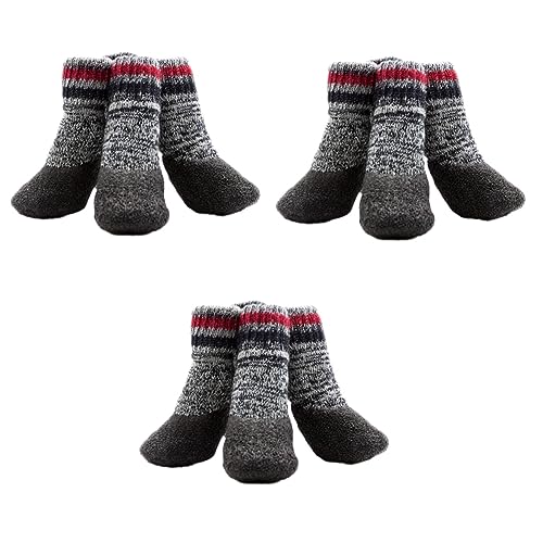 PRETYZOOM 6 Paare rutschfeste Hundesocken Socken Für Booties Hundesocken Für Kleine Hunde Hund Warme Socken Haustier Hund Baumwollsocken Hundesocken Für Große Hunde Winter Welpenschuhe von PRETYZOOM