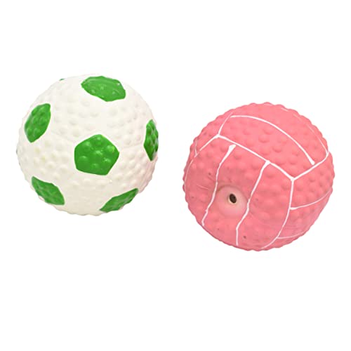 PRETYZOOM 6 Spielzeugball Quietschende Bälle Für Quietschendes Kauspielzeug Für Welpen Beißen Bälle Nagendes Spielzeug Fußball Emulsion Schlepper von PRETYZOOM