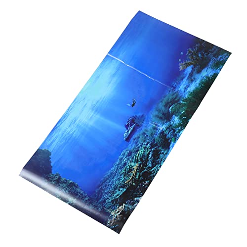 PRETYZOOM Aquarium Hintergrundpapier Aquarium dekoratives Polyester-Hintergrund Aquarium Poster Aquarium-Poster Reptilien Terrarien Reptilienboden Aufkleber für Terrarium entfernbar 3D von PRETYZOOM