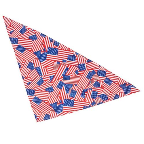 PRETYZOOM Hundehalsband Mit Amerikanischer Flagge 4. Juli Hundehalstuch Haustier-Bandana Halstuch-lätzchen Haustier Dekorativer Schal Welpen-Bandana Polyester Kleidung Tag Der Unabhängigkeit von PRETYZOOM